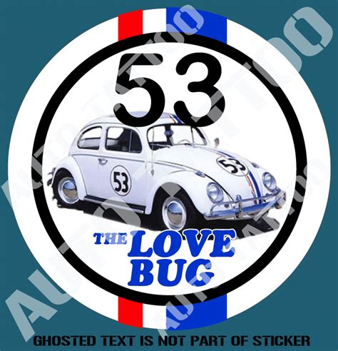 HERBIE LOVE BUG DECAL STICKER - Auto Tattoo Grafix