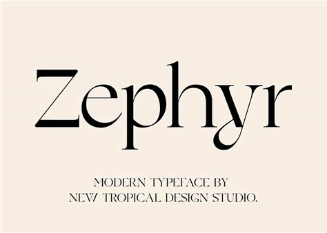 Zephyr Modern Serif Font - Awwwards