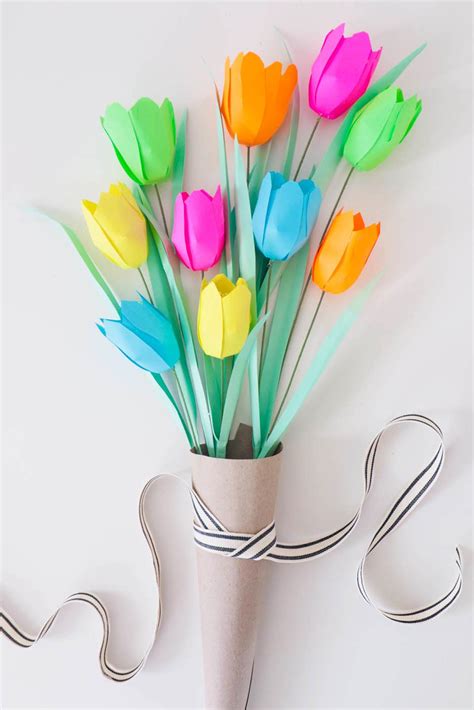 DIY Paper Tulips in vibrant colors For Mother’s Day using your cutting ...