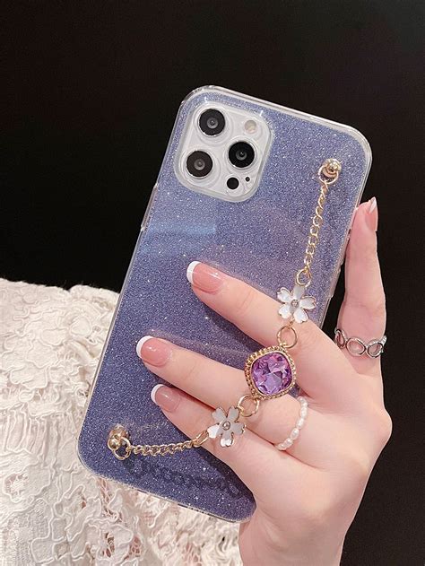 Blue Collar TPU Floral Hand Strap Phone Case Embellished Cell Phones ...