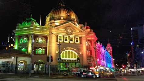 New Flinders St Station Light Show - Sneak Peek. - YouTube