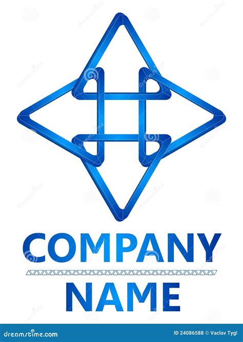 Blue Triangle 3D Logo Royalty Free Stock Photos - Image: 24086588