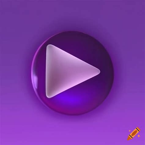 Purple realistic play button