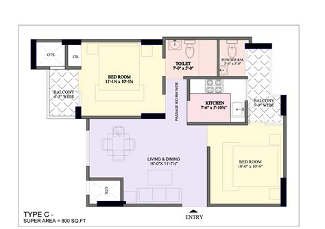 Two Bhk Home Plans | plougonver.com