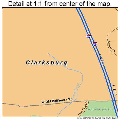 Clarksburg Maryland Street Map 2417350