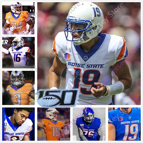 2021 Custom Boise State Football Jersey College 4 Brett Rypien 22 ...