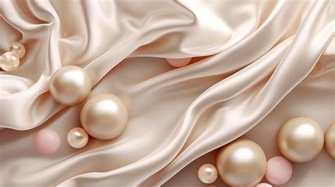 Premium AI Image | Enchanting fabric and pearl elegance