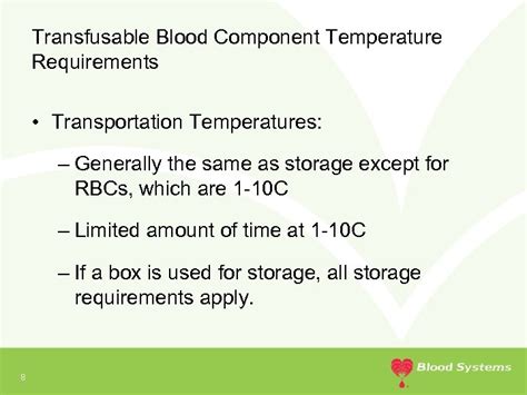 Storage and Record Keeping Requirements for Transfusable Blood