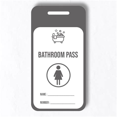 10+ Printable Bathroom Pass template photoshop | room surf.com