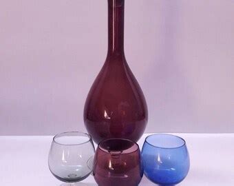 Items similar to SALE:Vintage Venezia Decanter Set, 4 Cordial Glasses ...