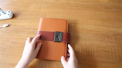 A5 Pu Leather Intelligent Fingerprint Lock Diary With Power Bank - Buy Fingerprint Diary ...