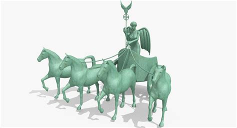 3d quadriga brandenburg gate berlin