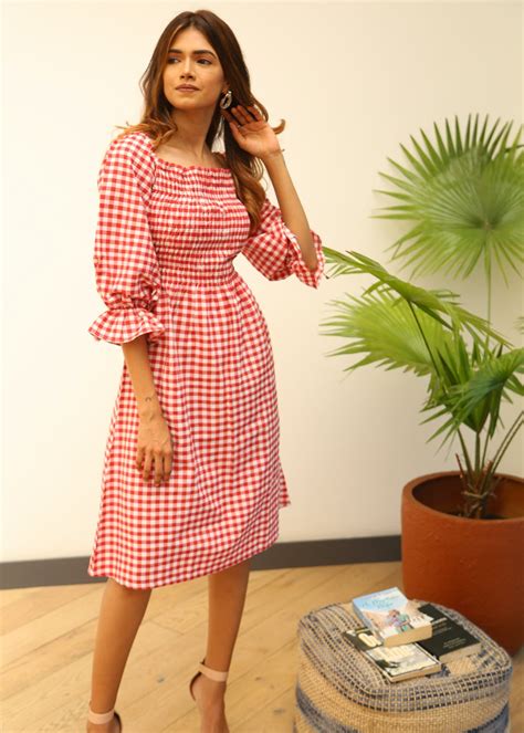 red and white checkered dress | Dresses Images 2022