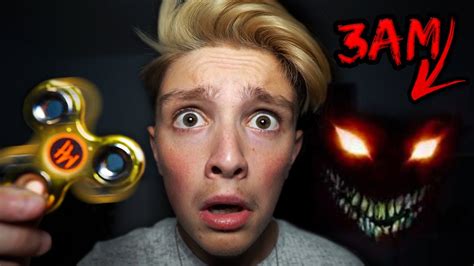 DO NOT SPIN A FIDGET SPINNER AT 3AM... *OMG SO SCARY* (3AM CHALLENGE ...