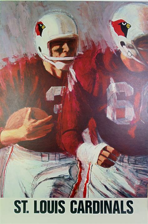 Vintage Cardinals 1960s NFL poster art by David Boss Football Images ...