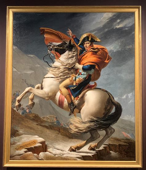 Jacques-Louis David, Napoleon Bonaparte, First Consul, Crossing the Alps on 20 May 1800 | ルーブル ...