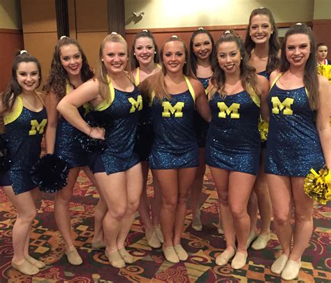 University of Michigan dance team Game Day Uniform by The Line Up Cute Cheerleaders, Cheerleader ...