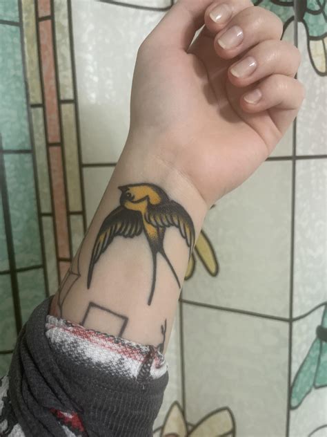 My lil yellow bird by Josh Bailey at Lifetime Tattoo in Denver : r/tattoos