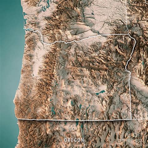 Oregon Topographic Map - Map Of Counties Around London