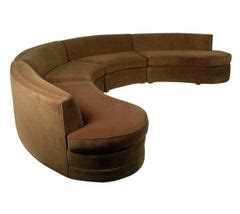 Mid-Century Modern Curved Circular Pit Sectional Sofa at 1stDibs | sofa pit, mid century curved ...