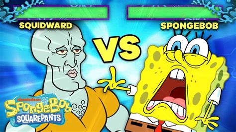 SpongeBob and Squidward Face Off in Battle! 🥊 SpongeBob SquareOff - YouTube