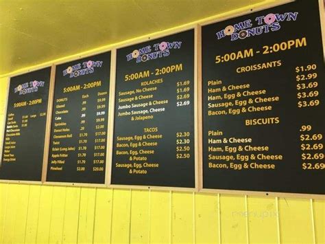 Online Menu of Hometown Donuts, Johnson City, TX