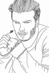 David Beckham Coloring Page sketch template