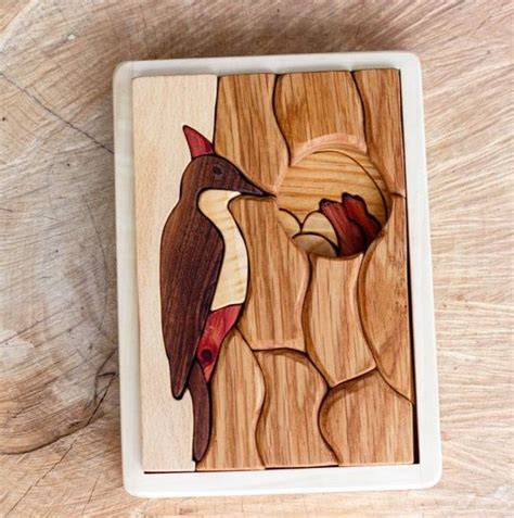 Handmade Double Layer Wooden Puzzle - The Nest | Wooden puzzles, Wooden ...