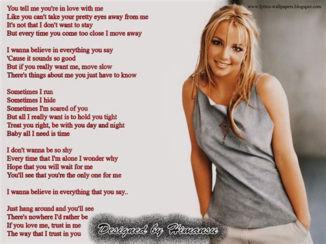 Lyrics Wallpapers: Britney Spears - Sometimes