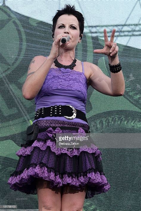 Singer Dolores O'Riordan performs on stage during the first day of...