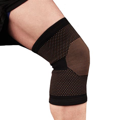 Copper D Knee Compression Sleeve - Copper and Rayon Infused Knee Support Brace - Size L/XL ...