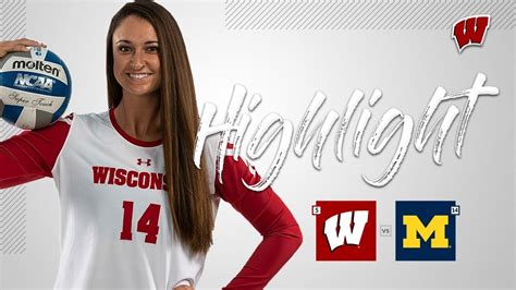 Wisconsin Volleyball || Highlights vs Michigan - YouTube