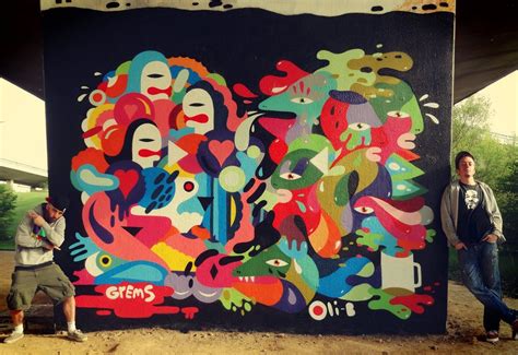 Grems / Oli-B | Street art, Street art graffiti, Painting