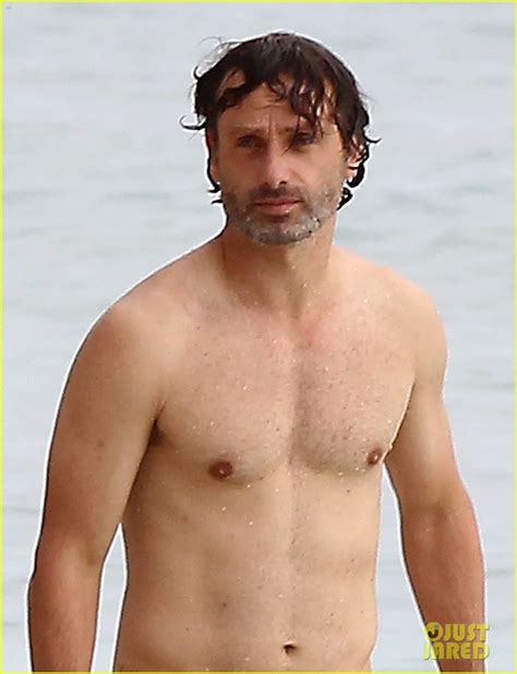 Full Sized Photo of andrew lincoln goes shirtless on family vacation 04 | Photo 2928637 | Just Jared