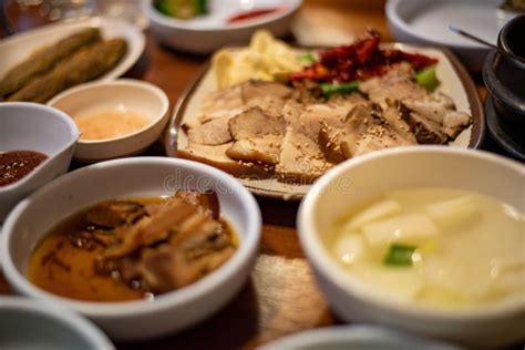 Various Korean Traditional Dishes on the Table. Stock Photo - Image of ...