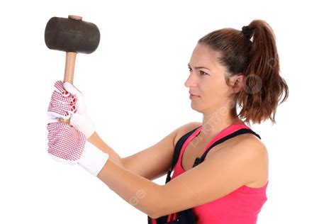 Woman With Black Rubber Mallet Architect, Skill, Carpentry, Contractor ...