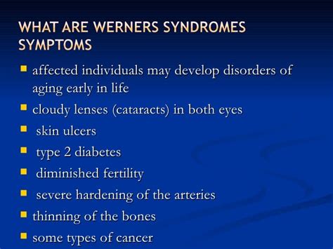 Werners Syndrome