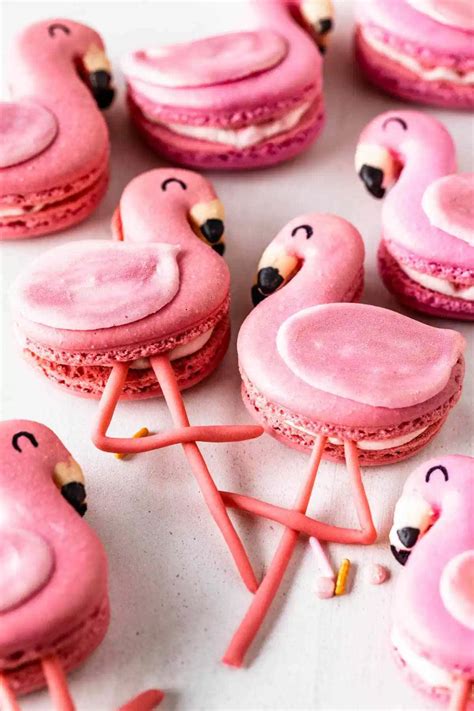 Flamingo Macarons | Recipe | Macaron recipe, Flamingo cake, Powdered food coloring