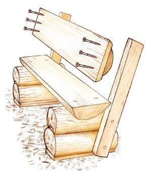 Make Your Own Rustic Log Bench | Log bench, Weekend projects diy, Rustic diy