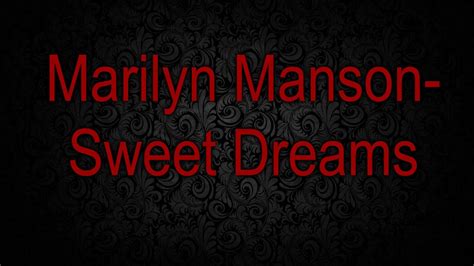 Marilyn Manson-Sweet Dreams [COVER] - YouTube