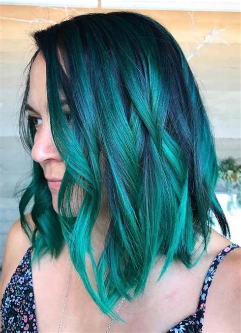 Fantastic Green Blue Hair Color Shades for Women 2018 | Hair color blue ...