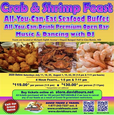 Baltimore Seafood Feast Ticket Store | David Tours | Seafood buffet, Baltimore seafood, Seafood