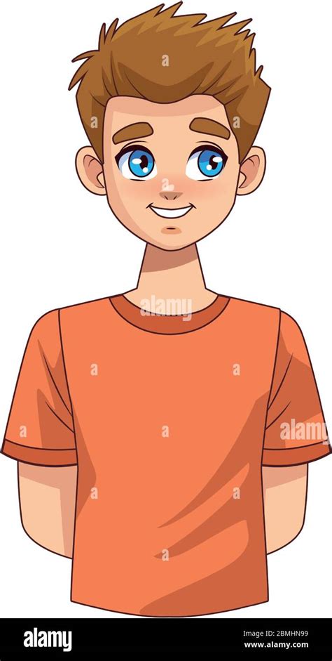 happy young boy teenager character Stock Vector Image & Art - Alamy