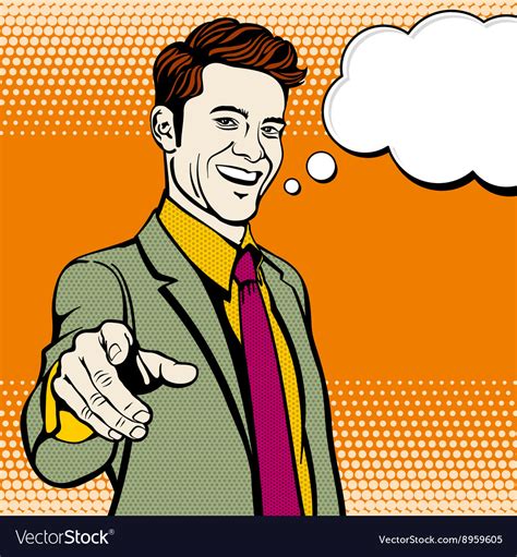 Businessman with hand pointing finger Royalty Free Vector