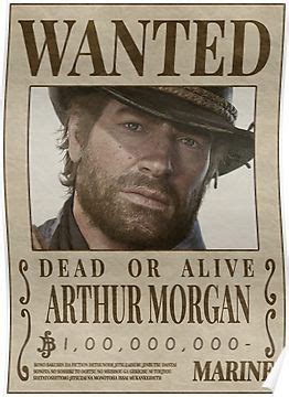 Red Dead Redemption 2 - Wanted / Wanted Arthur Morgan Poster