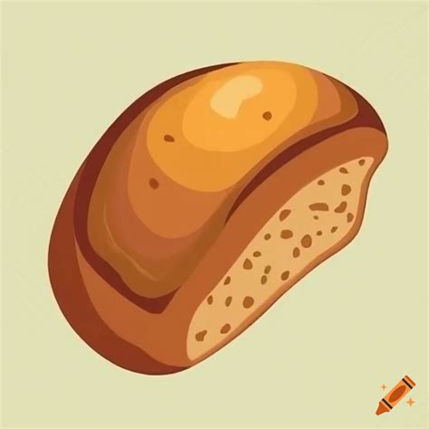 White bread on a plain background