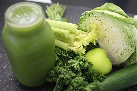 assorted, green, leafy, vegetables, green juice, cabbage, apple, celery ...