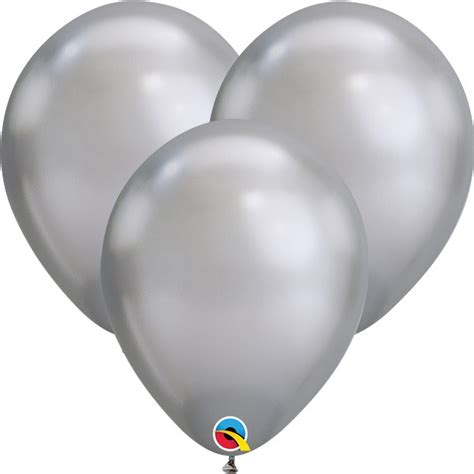 Chrome Silver 7″ Qualatex Round Balloons (100) | Qualatex Balloons ...