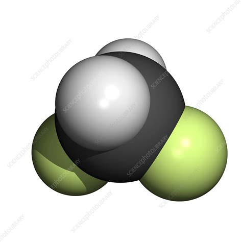 Difluoromethane molecule - Stock Image - A654/0059 - Science Photo Library