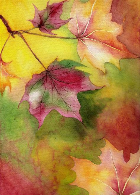 Abstract Painting Using Leaves at Alan Smith blog